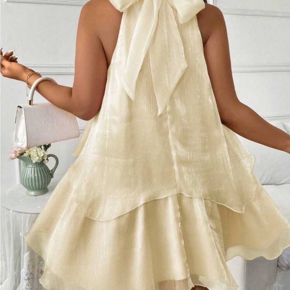 NIB! Elegant Cream Sleeveless Dress
